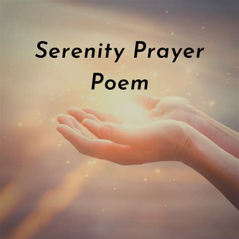 Serenity Prayer Poem | katherine appello