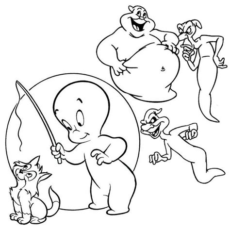 Fun and Cute Casper Coloring Page