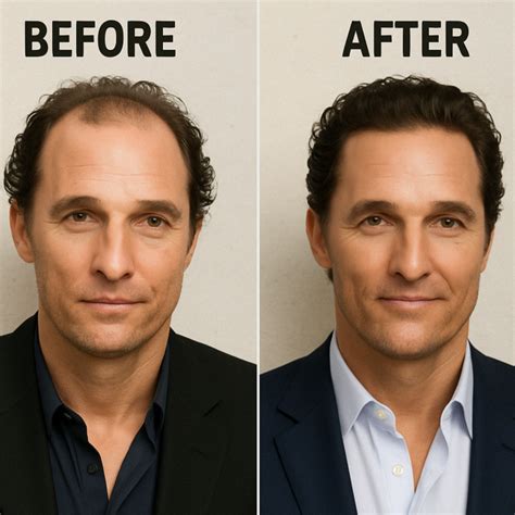 matthew mcconaughey hair transplant   signs  expert
