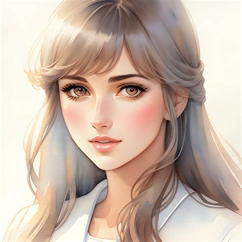 charming anime girl portrait   ai scribbles