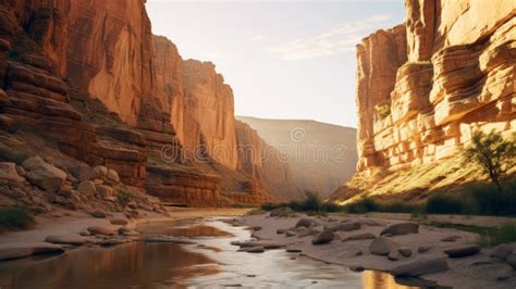 deep canyon landscape vista stock illustration illustration  deep