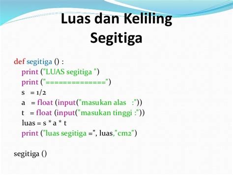 Rumus dasar python