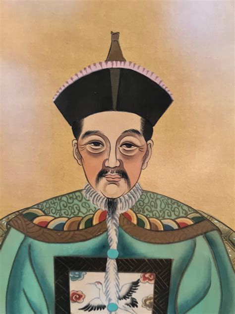 Mid 20th Century Chinese Portraits of Emperor and Empress Watercolor on ...