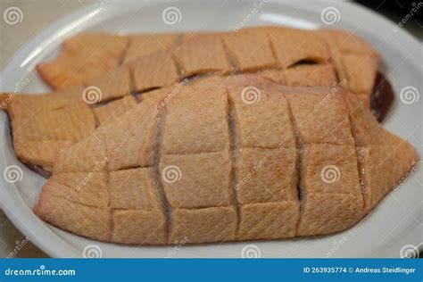 Fried Duck breast stock photo. Image of kale, christmas - 263935774