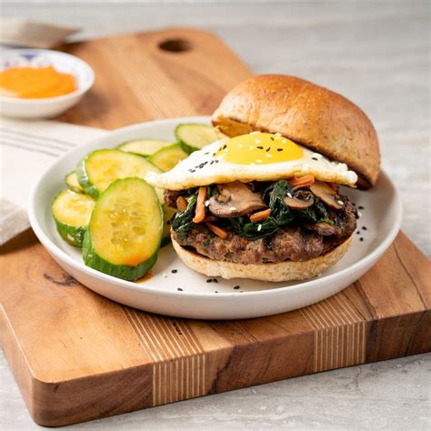 Korean Bibimbap Burger with Cucumber Salad - Canadian Beef | Canada Beef