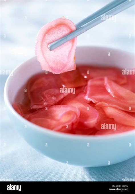 Ginger preserved in vinegar Stock Photo - Alamy