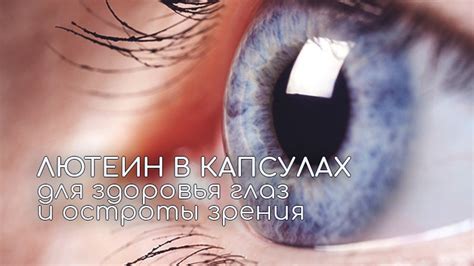 Лютеин в капсулах – инструкция, обзор добавок, где купить