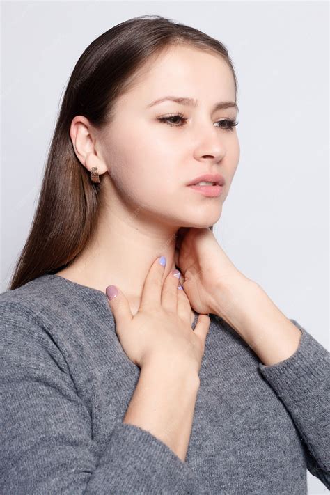 Premium Photo | Illness, health care, people, medicine concept - throat