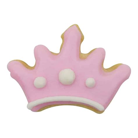 Mini Crown Cookie Cutter (Pink, 1.75") - R&M International