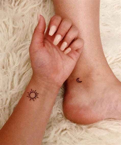 moon and sun matching tattoo 10