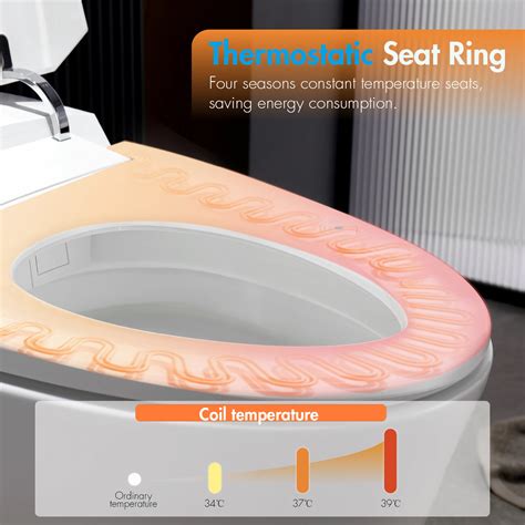 Leton Smart Tankless Toilets Bowl Led Display Foot Sensor Operation One