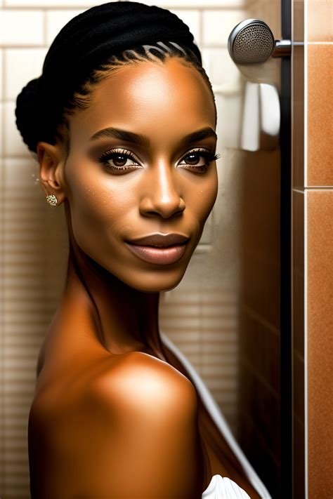 Lexica - Biracial Woman in shower