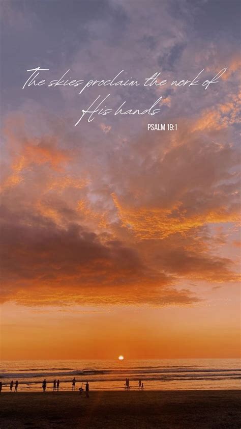 Psalm 19:1 Wallpaper, Sunset Bible Verse