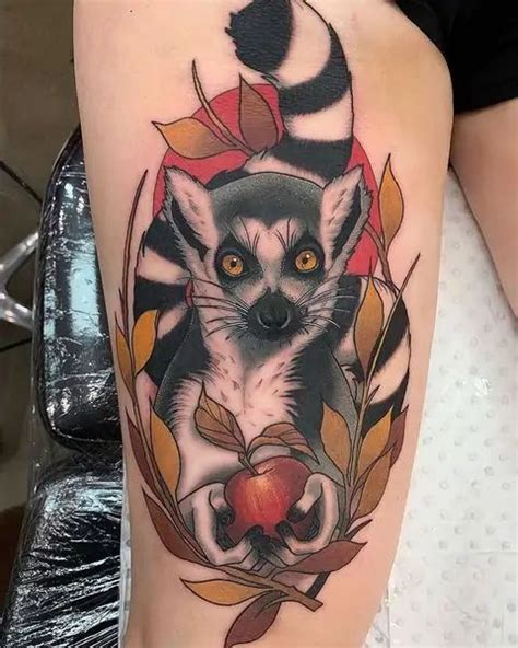 22 Lemur Tattoos To Hang Out And Chill With - Body Artifact | Cute ...