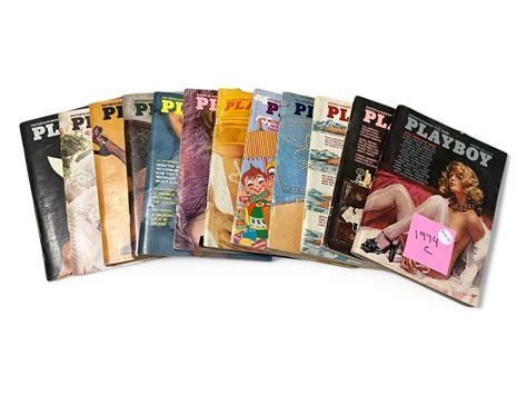 Lot - 1974 Playboy Magazines (January thru December)