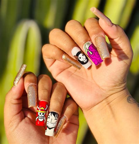 Got my Birthday nails and I am so in love with them! Any One Piece fans