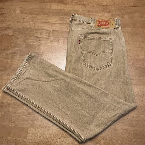 Levi Strauss 501 Jeans Straight Fit Mens 38 X 30 Khak… - Gem