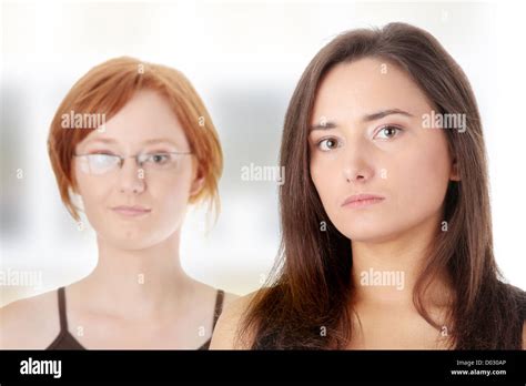 Two young womans Stock Photo - Alamy