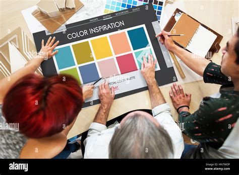 Colour Shade Design Colourful Palette Concept Stock Photo - Alamy