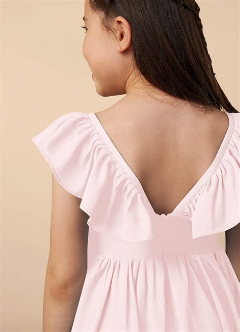 Azazie Roza Blushing Pink A-Line Stretch Satin Dress | Azazie