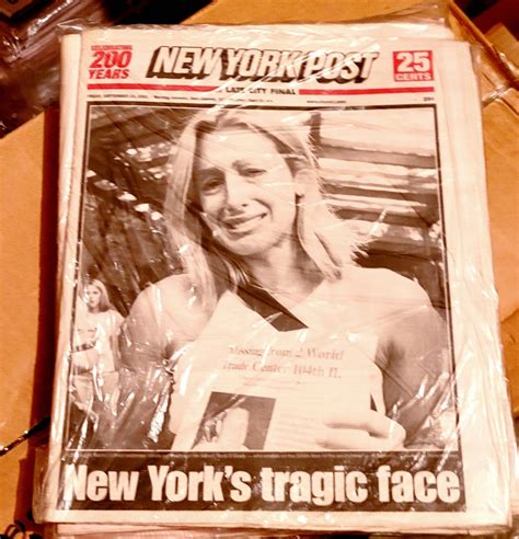 Rachel Uchitel Looks for Fiancé After 9/11 Intact Ny Post Newspaper 9/14/01 New - Etsy