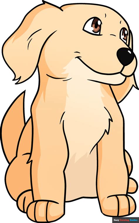 How to Draw a Cute Dog - Really Easy Drawing Tutorial