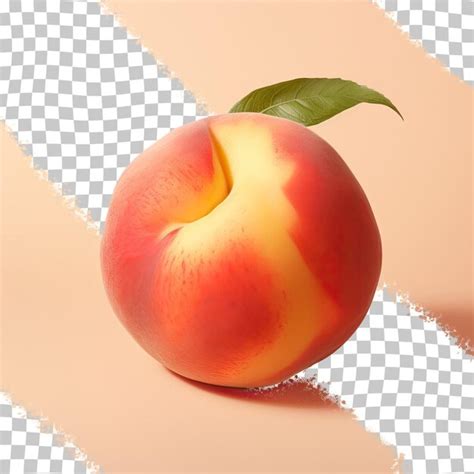 premium psd  fuzzy fruit   yellow orange skin