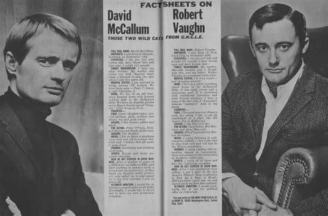 Fact Sheets on David McCallum and Robert Vaughn (article) - David ...