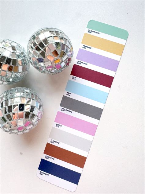 Eras Tour Color Swatch Bookmark – Allie Rose Co.