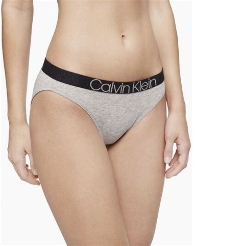 Calvin Klein Reconsidered Comfort Bikini Panties Grey Underwear Womens