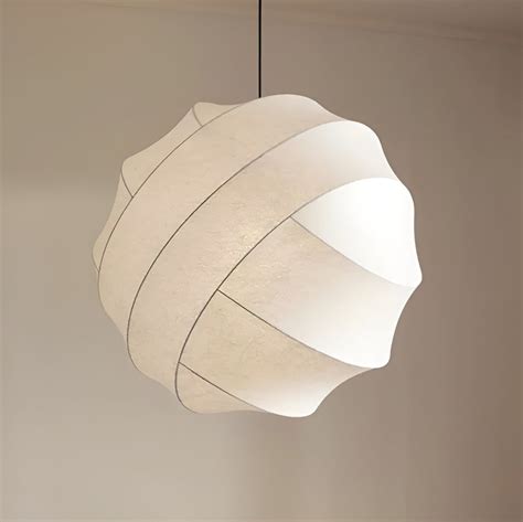 Wabi Sabi Silk Pendant Chandeliers Japandi Lamps For Living Room Bedroom