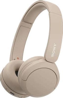 Наушники Sony WH-CH520, Bluetooth, накладные, бежевый [wh-ch520/c ...