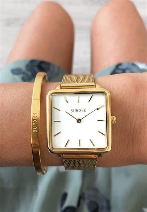 Burker Horloge - gold white/goudkleurig - Zalando.nl