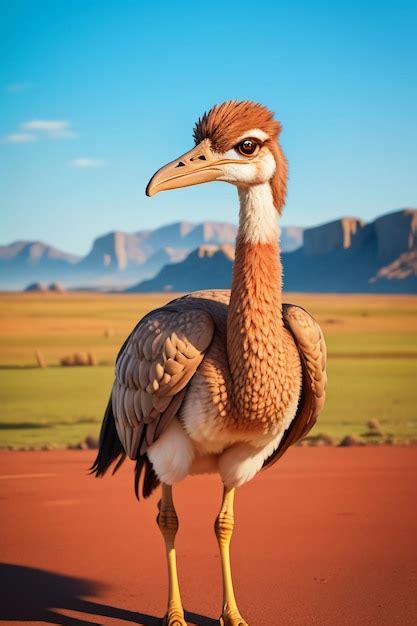 Premium AI Image | Ostrich large bird animal wallpaper background ...