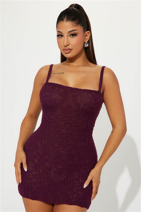 ava knit mini dress eggplant fashion nova dresses fashion nova