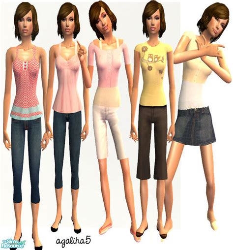 The Sims Resource - Teen Girly Girl Outfits