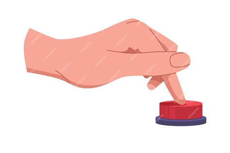 Нажатие руки и нажатие кнопки нажатием кнопки включения и выключения ...