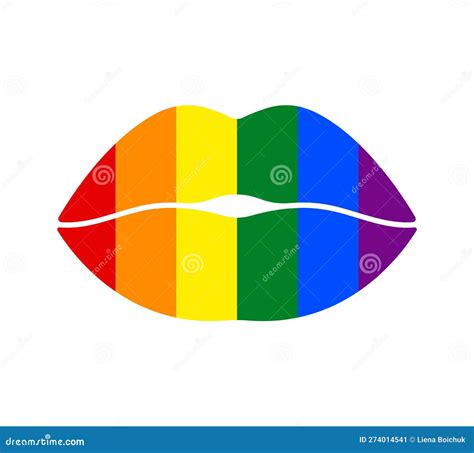 Lips Pride LGBT Vector Icon, Lesbian Gay Bisexual Transgender Concept