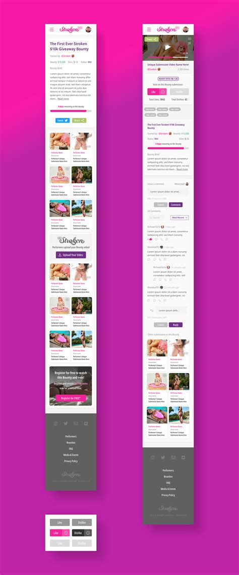 Crowdsourced Adult Entertainment Web Application Design on Behance
