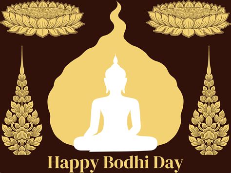 Happy Bodhi Day card 34808965 Vector Art at Vecteezy