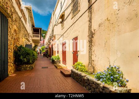 Shopping district downtown Charlotte Amalie, St. Thomas, US Virgin ...