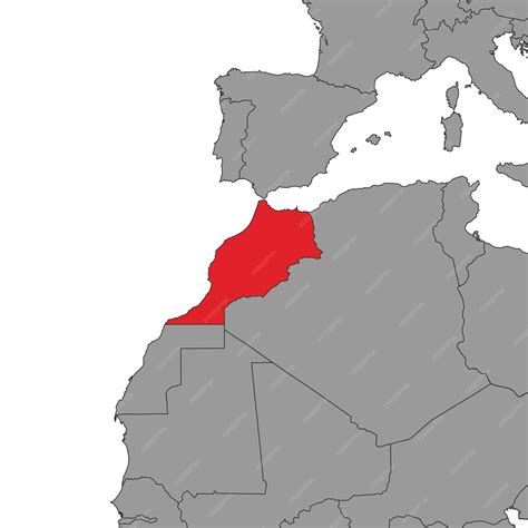 Premium Vector | Morocco on world map vector illustration