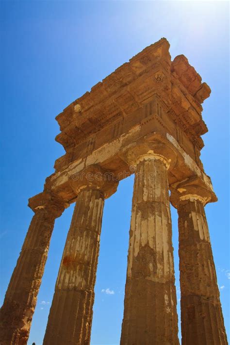 Agrigento - temples valley stock image. Image of archeology - 43463833