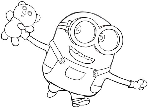 Printable easy minion coloring pages - artbasta