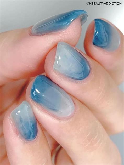 صور اظافر بألوان مائية | Blue ombre nails, Nails, Ombre nails