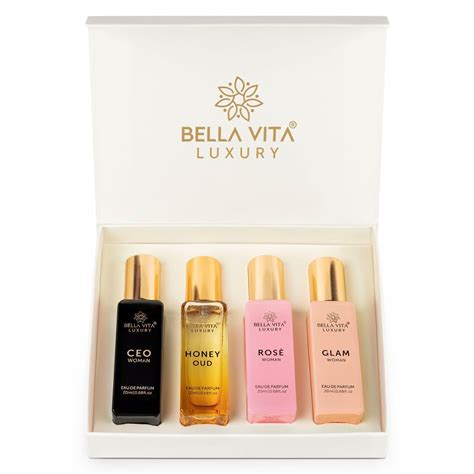 Bella Vita Organic Luxury Perfumes Gift Set for Women - 4x20 ml
