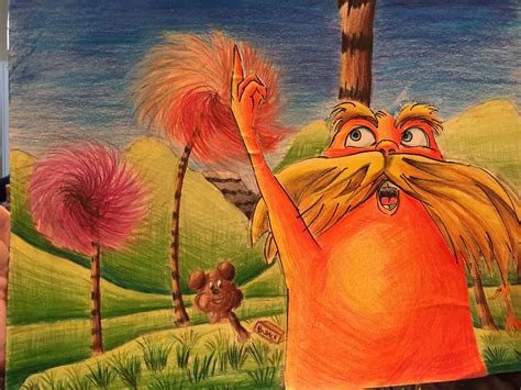 Lorax drawing | Drawings, Crafts to make, Painting
