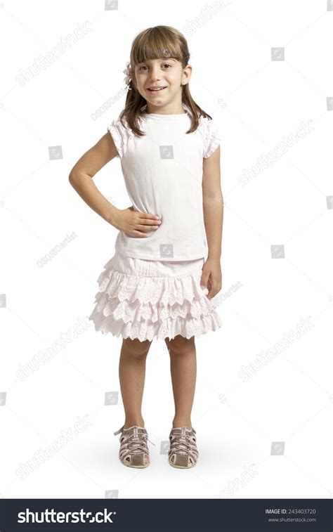 Full Length Portrait Happy Little Girl Stock Photo 243403720 | Shutterstock