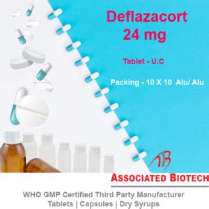 Deflazacort 24 mg Tablet Manufacture Exporter WHO GMP certified