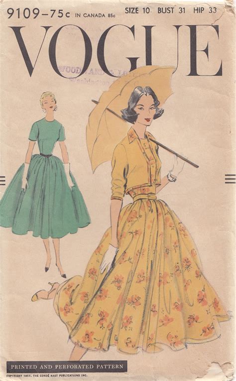 Vintage Dress Sewing Pattern PDF Sewing Pattern Video Tutorial 1950s ...